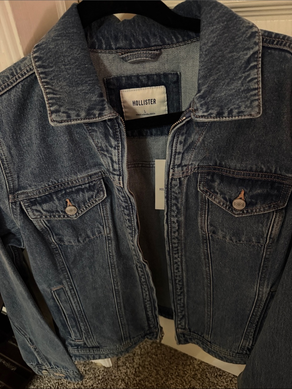 Hollister  women Washed Indigo Denim Jacket
